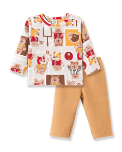 CONJUNTO PIJAMA SOFT TÉRMICO URSO- PINGO LELÊ