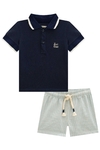 Conjunto Camiseta Polo/ Bermuda Listrada LucBoo