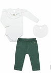 CONJUNTO BODY BORDADO/ CALÇA ALGODÃO EGÍPCIO MINI BEAR