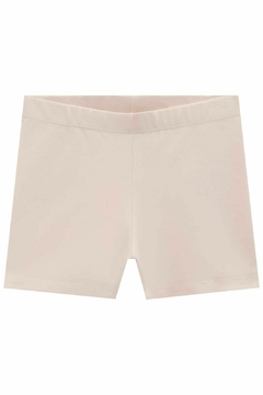 Shorts em cotton bege