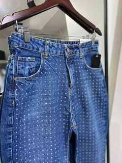 Jeans mom con strass - comprar online