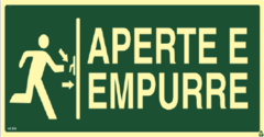 PLACA DE SINALIZAÇÃO S18 - APERTE E EMPURRE