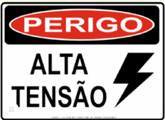 PLACA DE SINALIZAÇÃO P11 - PERIGO ALTA TENSÃO