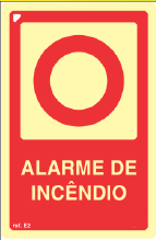 PLACA DE SINALIZAÇÃO E2 - ALARME DE INCÊNDIO