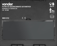 MÁSCARA PARA SOLDA COM ESCURECIMENTO AUTOMÁTICO, TONALIDADE 12 - MSV 012 - VONDER - comprar online