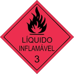 PLACA DE SINALIZAÇÃO L3 - LÍQUIDO INFLAMÁVEL