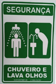 PLACA DE SINALIZAÇÃO C.L.OLHOS - CHUVEIRO LAVA OLHOS