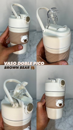 VASO DE ACERO INOXIDABLE DOBLE PICO BROWN BEAR en internet