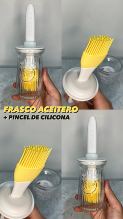 Frasco aceitero con pincel de silicona 200ml en internet