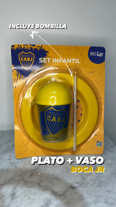 SET INFANTIL VASO / PLATO BOCA JR