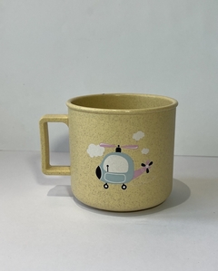 Taza infantil plastic diseño helicóptero