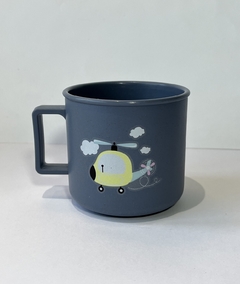 Taza infantil plastic diseño helicóptero