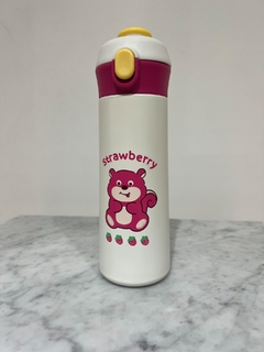 TERMO DE ACERO INOXIDABLE BEAR STRAWBERRY 450 ML