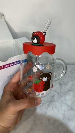 Vaso+Soberte con Tapa de Silicona bear frutilla en internet