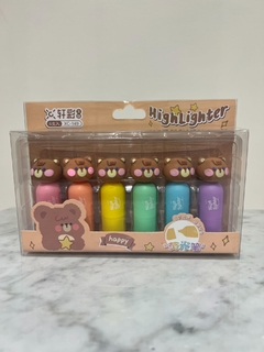 SET DE 6 MINI RESALTADORES HAPPY BEAR