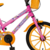 BICICLETA COLLI AURORA FEST ARO 16 S/M FEM ROSA NEON COM LARANJA - comprar online