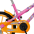 BICICLETA COLLI AURORA FEST ARO 16 S/M FEM ROSA NEON COM LARANJA na internet