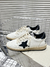 Golden Goose Ball Star tênis branco com estrela de couro preto - Foryou Store Co