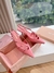 Miu Miu slingback em couro envernizado com fivelas - "rosa" - comprar online