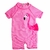 Romper de Banho Infantil Feminino - Romper Flamingo