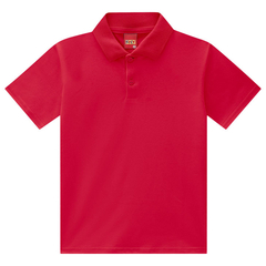 Camiseta Polo Menino em Algodão Vermelha - Kyly KL141