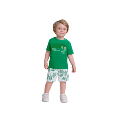 Conjunto Infantil Menino Blusa com Estampa de Folhas - Milon ML102