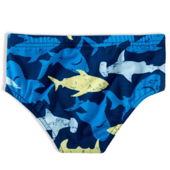 Sunga Tip Top Tubarão Toddler Proteção UV 50+ - Azul Marinho & Azul Claro (TT002) - comprar online