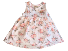 Vestido Infantil Milon Frutas - Off White & Laranja Claro (ML013)
