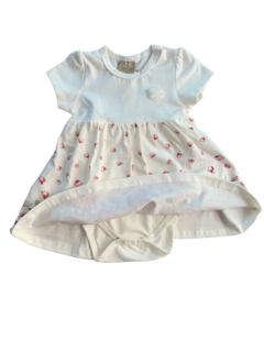 Vestido Infantil Milon Floral Off White & Vermelho - (ML019) - comprar online