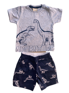 Conjunto Infantil Milon Camiseta & Bermuda Dinossauros - (ML001)