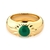 Bracelete Grosso Banhado a Ouro com Pintura Esmaltada Verde - comprar online