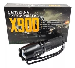 Lanterna Tática Militar Led X900 C/ Bateria Recarregável