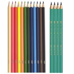 Kit escolar, 2 Canetas BIC Cristal Dura Mais + Lápis de Cor BIC Evolution 12 Cores + 1 Apontador + 1 Borracha, 970942 - PT 1 UN - comprar online