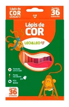 Lápis De Cor Sextavado 36 Cores Leo E Leo