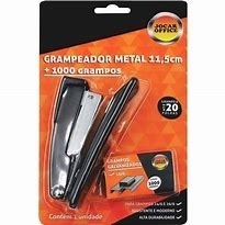 Grampeador Metal + 1000 Grampos 26/6 Galvanizados