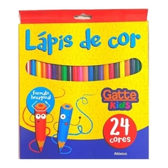 Lapis De Cor Gatte Kids Hexagonal 24 Cores