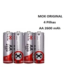 Pilha Mox AA Recarregável 4 Unidades 2600 mah - comprar online