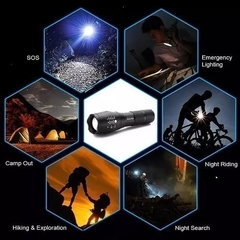 Lanterna Tática Militar Led X900 C/ Bateria Recarregável - lojinha L & J