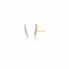 Brinco Ear Cuff com Zircônias Lilás Banhado a Ouro