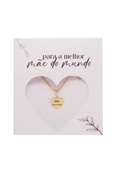 Kit Colar e Pingentes Para a Melhor Mãe do Mundo Banhado a Ouro - comprar online