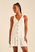 Vestido Linho Botoes Curto Branco - Oh, Boy!