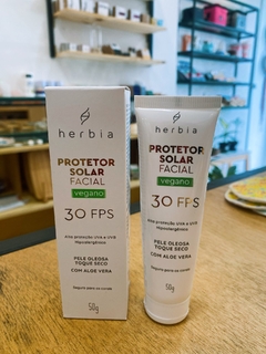 Protetor Solar Facial Vegano 30 FPS Pele Oleosa - Herbia