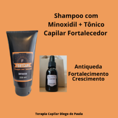 Shampoo com Minoxidil + Tônico Capilar Fortalecedor e Anti-oleosidade