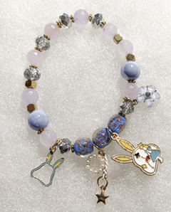 Pulsera Cuentas Charms Azul