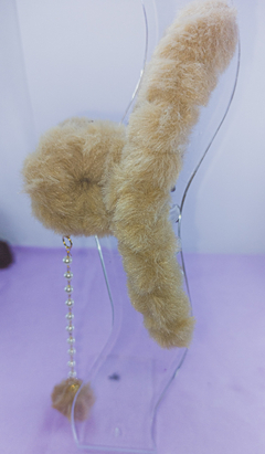 Pinza Peluche Kawaii con Pompom y Cadena