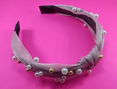 Diadema con Nudo y Perlas