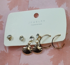 Set con 3 Pares de Aretes - comprar en línea