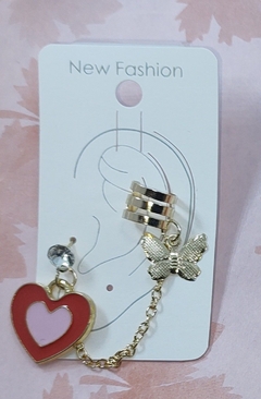 Ear Cuff con Arete y Cadena en internet