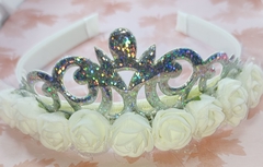 Diadema con Flores y Corona - Cosméticos Lulusa