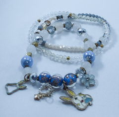 Pulsera Cuentas Charms Azul - comprar en línea